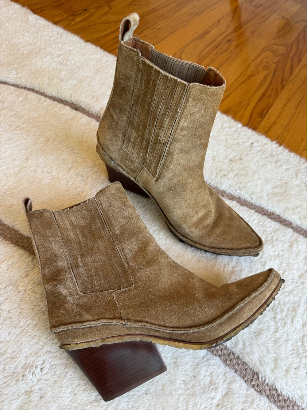 Tory Burch Lila Heeled Chestnut Brown Leather Ankle Boots